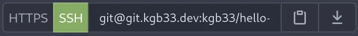 Gitea click-to-clone link